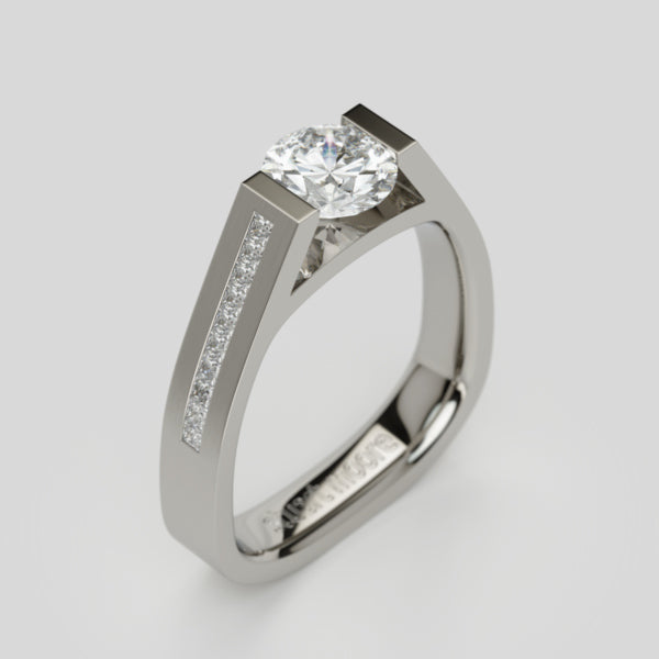Suspension Accent — Prongless Diamond Engagement Rings | Moore Design ...