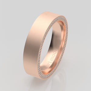 stuart moore diamonds 15 round wedding band in 18k rose gold / full eternity