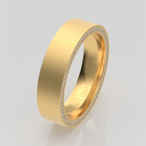 stuart moore diamonds 15 round wedding band in 18k yellow gold / full eternity