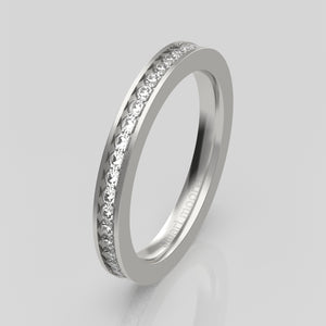 stuart moore diamonds 1 round wedding band in 950 platinum / full eternity