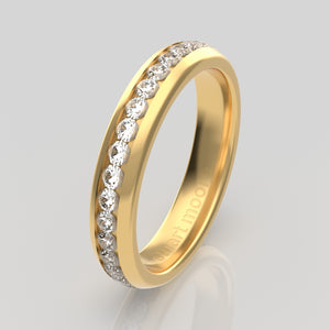 stuart moore diamonds 21 round wedding band in 18k yellow gold / full eternity