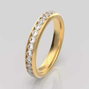 stuart moore diamonds 22 round wedding band in 18k yellow gold / full eternity