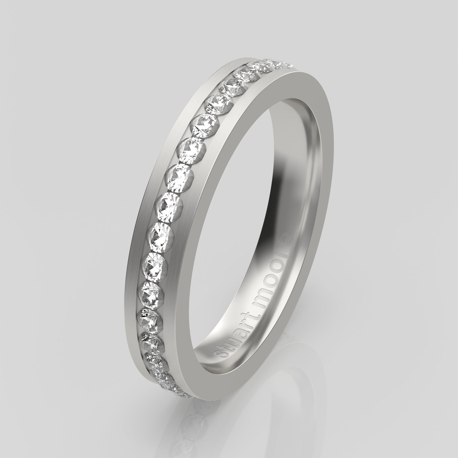 stuart moore diamonds 23 round wedding band in 950 platinum / full eternity