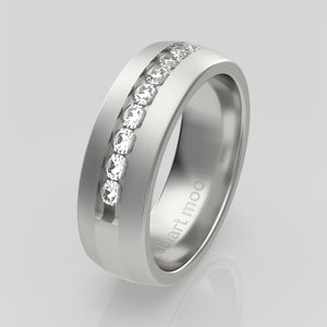 stuart moore diamonds 24 round wedding band in 950 platinum / half eternity