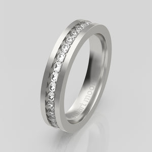 stuart moore diamonds 2 round wedding band in 950 platinum / full eternity