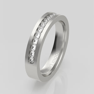 stuart moore diamonds 2 round wedding band in 950 platinum / half eternity