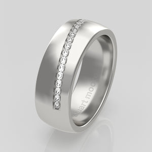 stuart moore diamonds 31 round wedding band in 950 platinum / half eternity