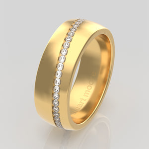 stuart moore diamonds 31 round wedding band in 18k yellow gold / full eternity