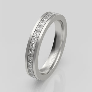 stuart moore diamonds 3 round wedding band in 950 platinum / full eternity