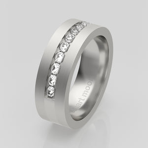 stuart moore diamonds 4 round wedding band in 950 platinum / half eternity