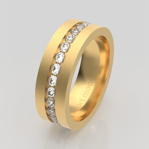 stuart moore diamonds 4 round wedding band in 18k yellow gold / full eternity