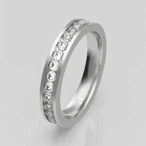 stuart moore diamonds 5 round wedding band in 950 platinum / full eternity
