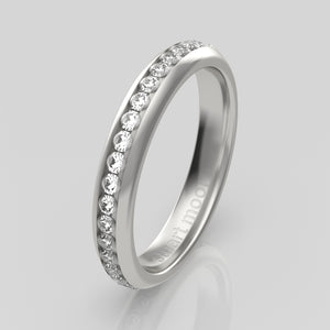 stuart moore diamonds 6 round wedding band in 950 platinum / full eternity