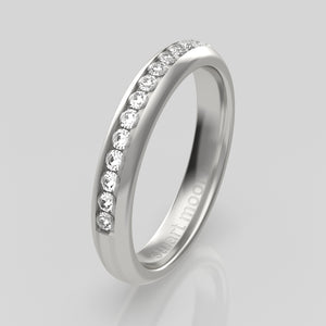 stuart moore diamonds 6 round wedding band in 950 platinum / half eternity