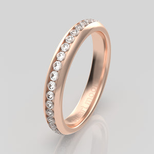 stuart moore diamonds 6 round wedding band in 18k rose gold / full eternity