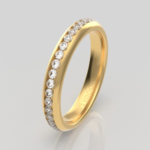 stuart moore diamonds 6 round wedding band in 18k yellow gold / full eternity