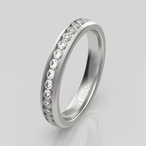 stuart moore diamonds 7 round wedding band in 950 platinum / full eternity