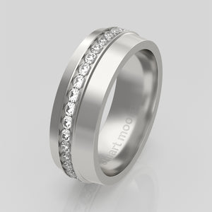 stuart moore diamonds 8 round wedding band in 950 platinum / full eternity