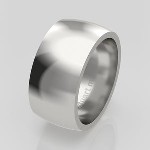 stuart moore round 10mm soft profile wedding band in 950 platinum, polished finish