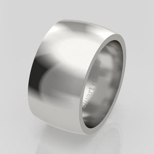 stuart moore round 11mm soft profile wedding band in 950 platinum, polished finish