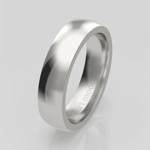 stuart moore round 5mm soft profile wedding band in 950 platinum, polished finish