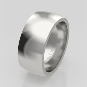 stuart moore round 9mm soft profile wedding band in 950 platinum, polished finish