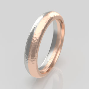 stuart moore multi 8 round wedding band in 18k rose gold + 950 platinum