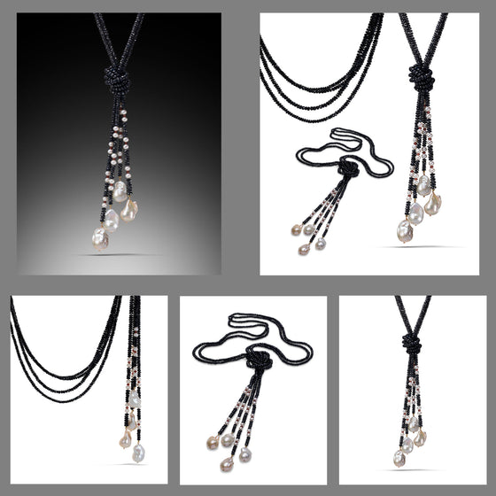 black cascade lariat