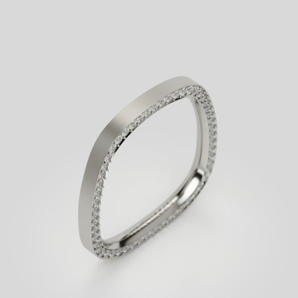 edge-set wedding band hard